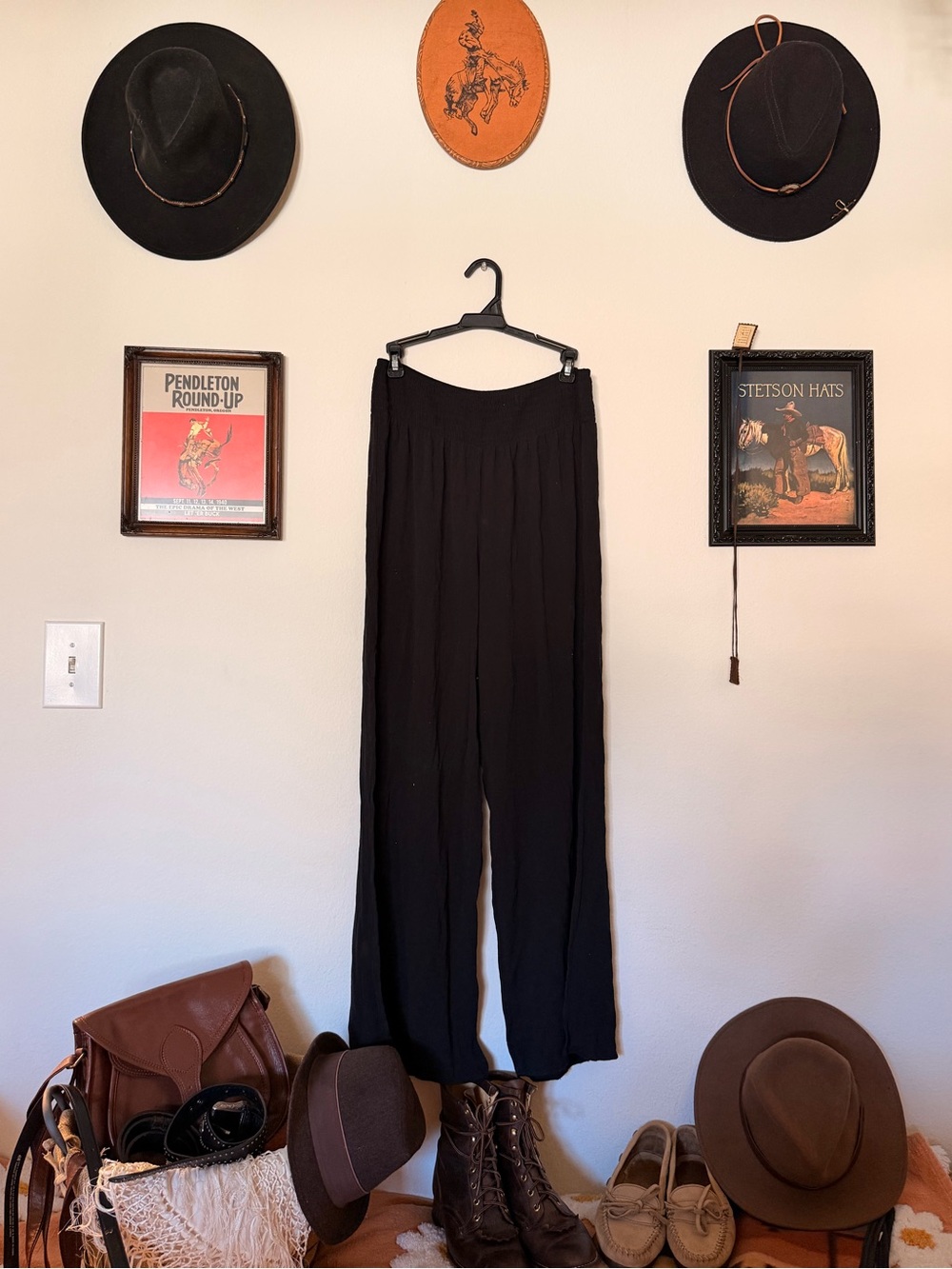 Kona Sol Black Slit-Leg Pants